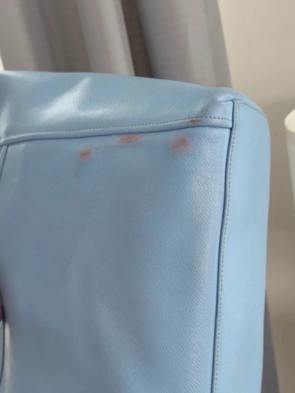 Coach Sky Blue Leather Tote with Gold Hardware (Project Bag)